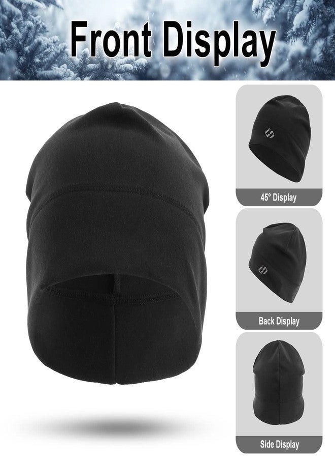 HASAGEI Thermal Running Hat - Men's Skull Cap Cycling Cap Under Helmet Black - Image 3